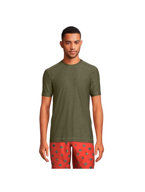 lands end Men's Lands' End SPF Short Sleeve Swim Tee