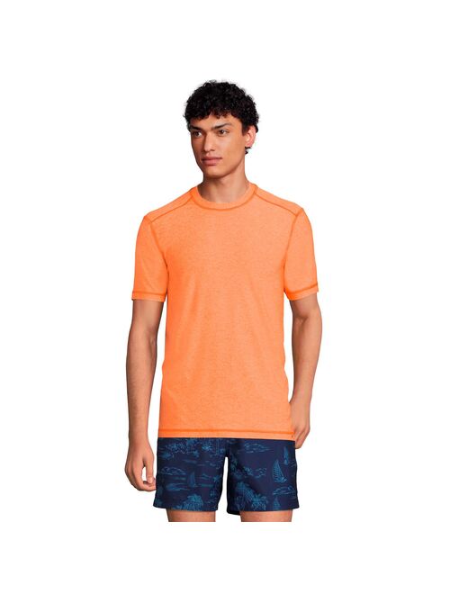 lands end Men's Lands' End SPF Short Sleeve Swim Tee