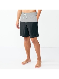 9" Full Elastic-Waistband Swim Trunks