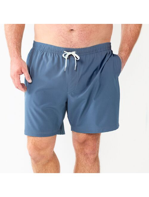 Big & Tall Sonoma Goods For Life 7" Colorblock Swim Trunks