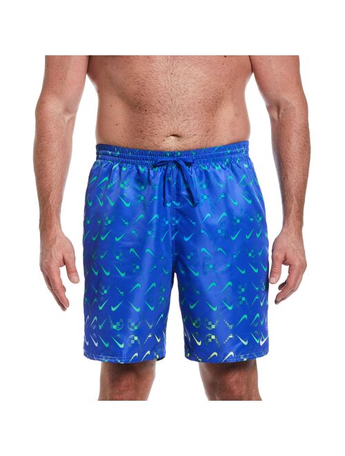 Big & Tall Nike Digi Swoosh Ombre 9" Swim Trunks