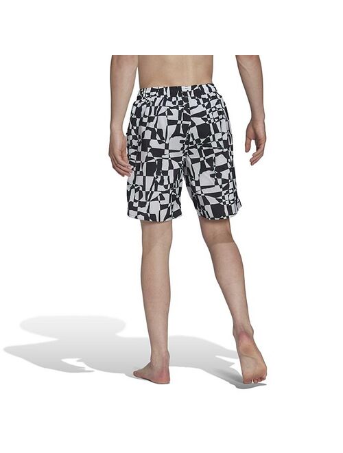 Men's adidas Shredded Check Classics Swim Trunks