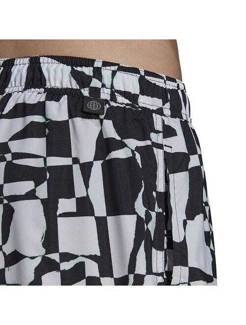 Men's adidas Shredded Check Classics Swim Trunks