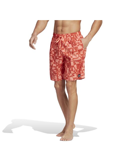 Men's adidas Shredded Check Classics Swim Trunks