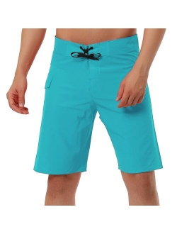 lars amadeus Men's Shorts Drawstring Swim Shorts Elastic Waist Board Shorts