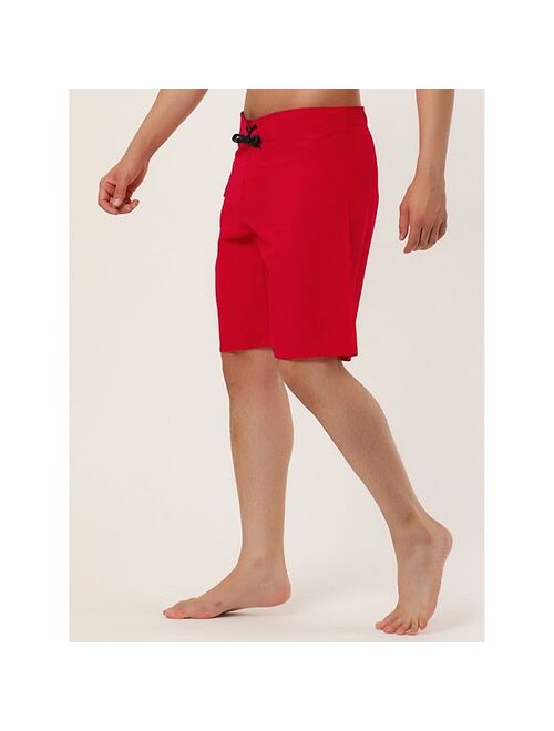 lars amadeus Men's Shorts Drawstring Swim Shorts Elastic Waist Board Shorts