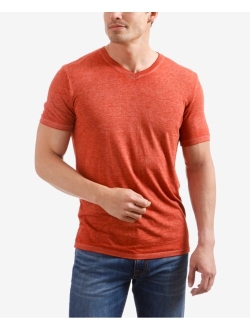 Men's Burnout V-Neck Short Sleeve T-Shirt