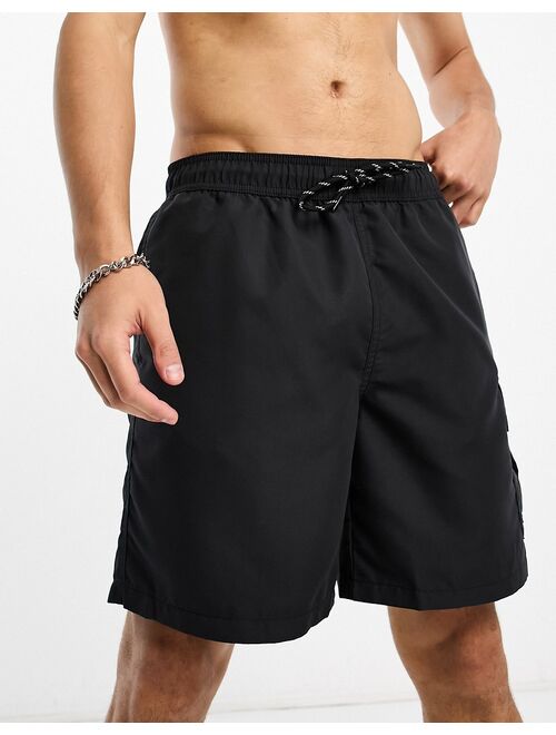 New Look cargo swim shorts in black