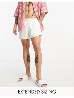 swim shorts in short length in white