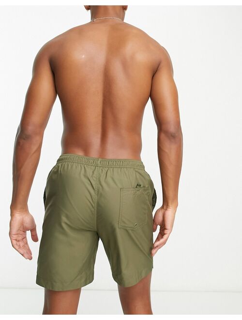 Fred Perry swim shorts in khaki