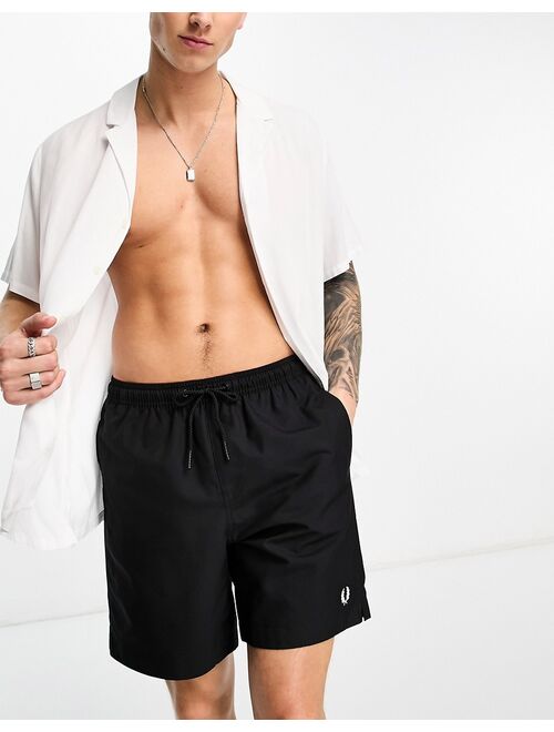 Fred Perry swim shorts in black