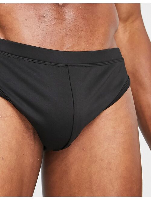 ASOS DESIGN swim briefs in black