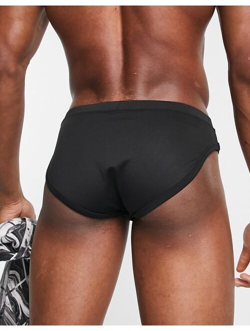 ASOS DESIGN swim briefs in black