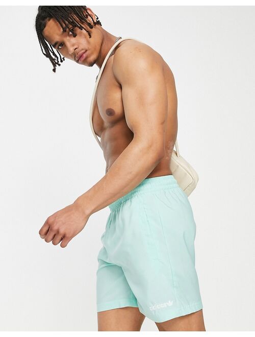 adidas Originals 'Sports Resort' swim shorts in mint green