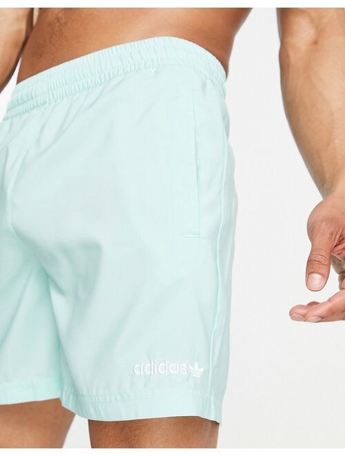 adidas Originals 'Sports Resort' swim shorts in mint green