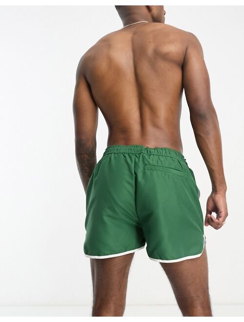 New Look runner swim shorts in dark green