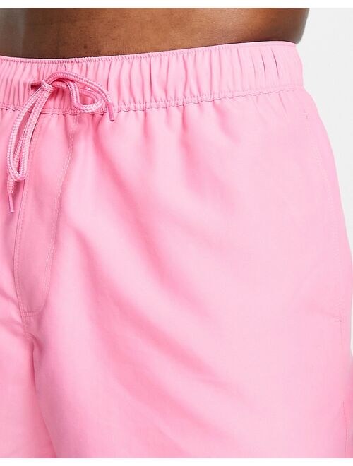 ASOS DESIGN swim shorts in short length in pink