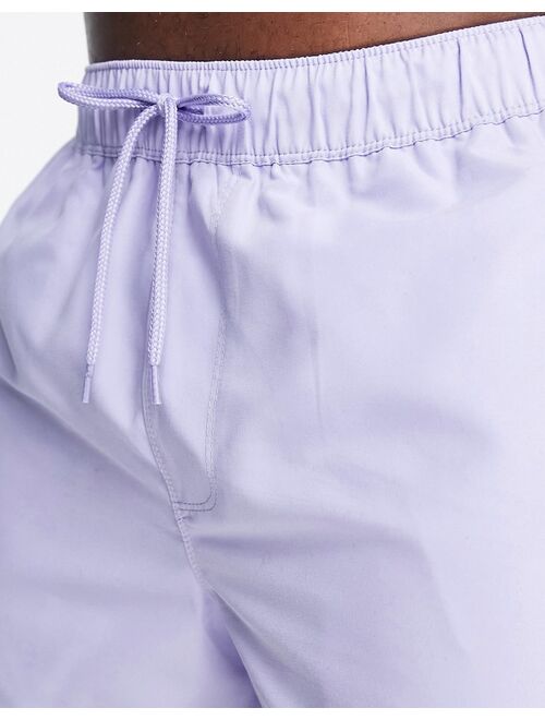 ASOS DESIGN swim shorts in mid length in lilac