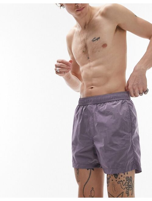 Topman tonic swim shorts in purple