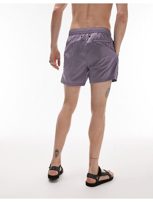 Topman tonic swim shorts in purple