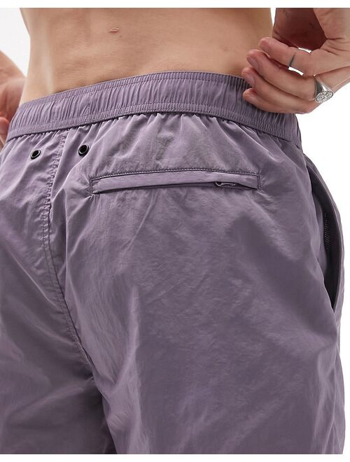 Topman tonic swim shorts in purple