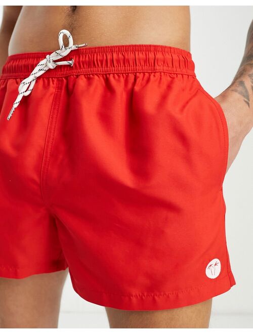 New Look regular fit swim shorts in red
