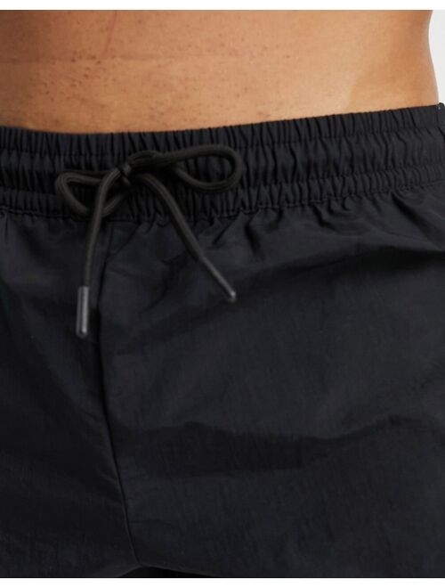 Weekday Tan Structure swim shorts in black