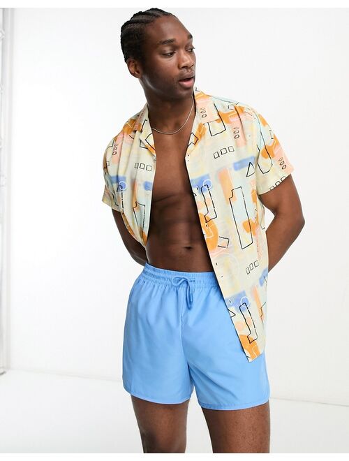 Weekday tan swim shorts in blue