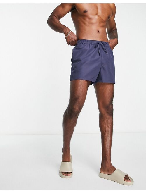 ASOS DESIGN 3-pack swim shorts in short length in light khaki/gray/indigo - SAVE!