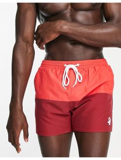 South Beach tonal swim shorts in red