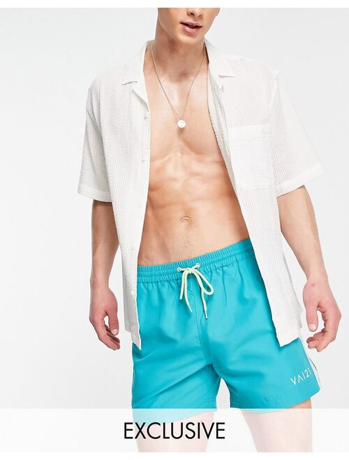 VAI21 swim shorts in teal