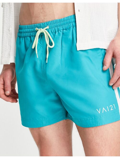 VAI21 swim shorts in teal