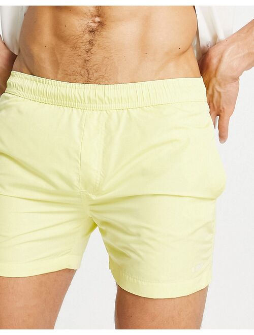 Bershka swim shorts in yellow