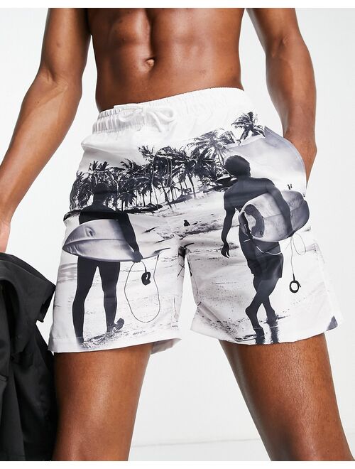 Aeropostale swim shorts in surfing scene print