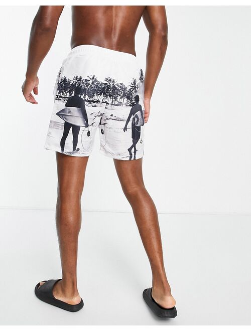 Aeropostale swim shorts in surfing scene print