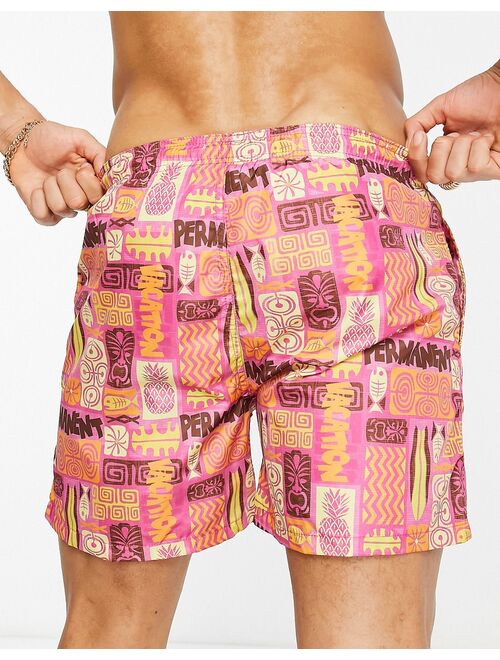 WESC swim shorts in pink