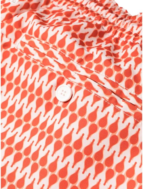 Frescobol Carioca Raquete print swim shorts