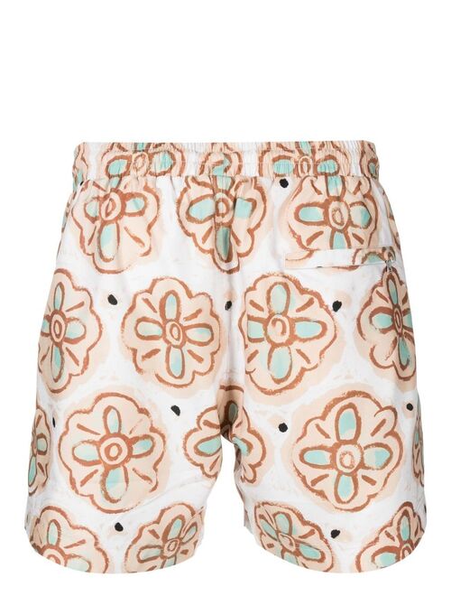 COMMAS floral-print drawstring swim shorts