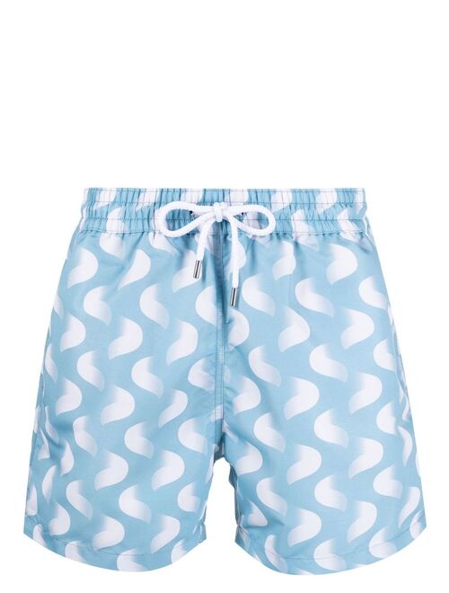 Frescobol Carioca graphic-print swim shorts