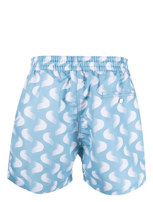 Frescobol Carioca graphic-print swim shorts