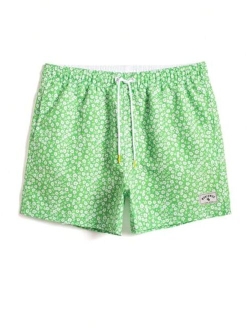 Extended Sizes Men Ditsy Floral Drawstring Waist Shorts