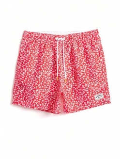 Extended Sizes Men Ditsy Floral Drawstring Waist Shorts