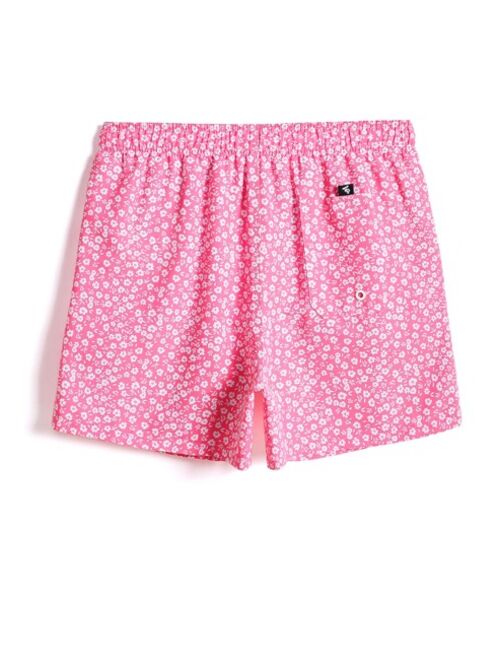 Extended Sizes Men Ditsy Floral Drawstring Waist Shorts