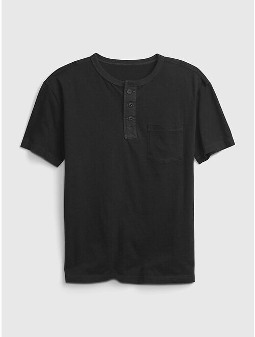 Gap Kids Pocket Henley T-Shirt