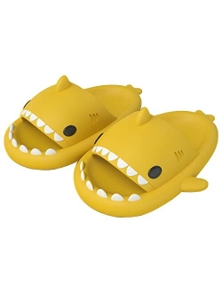 Avilego Unisex Shark Slides Non-Slip Novelty Open Toe Sandals Fashionable Cute Beach Slippers Indoor & Outdoor