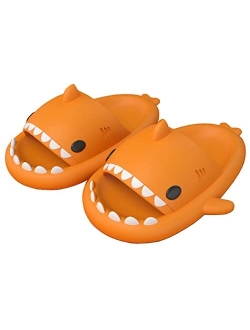 Avilego Unisex Shark Slides Non-Slip Novelty Open Toe Sandals Fashionable Cute Beach Slippers Indoor & Outdoor