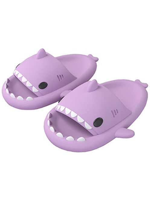 Avilego Unisex Shark Slides Non-Slip Novelty Open Toe Sandals Fashionable Cute Beach Slippers Indoor & Outdoor