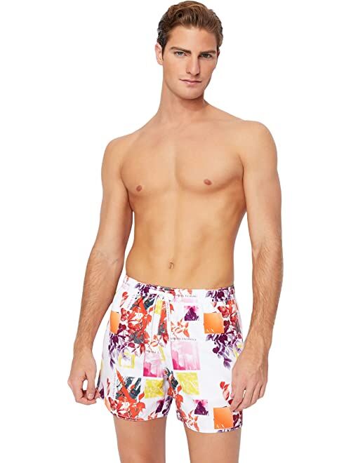 Armani Exchange All Over Collage Print Swimshorts