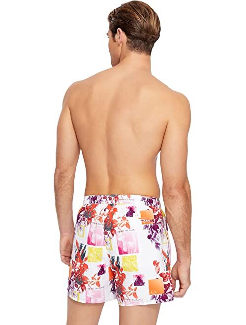 Armani Exchange All Over Collage Print Swimshorts