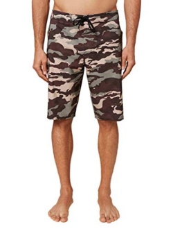 Men's Water Resistant Hyperfreak Stretch Swim Boardshort, 20 Inch Outseam | Mid-Length Swimsuit |